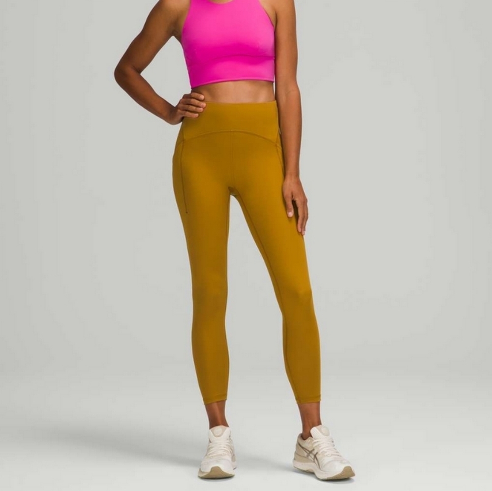 NWT Lululemon Power Thru High-Rise Tight 25" in Gold Spice 6 - Picture 3 of 4